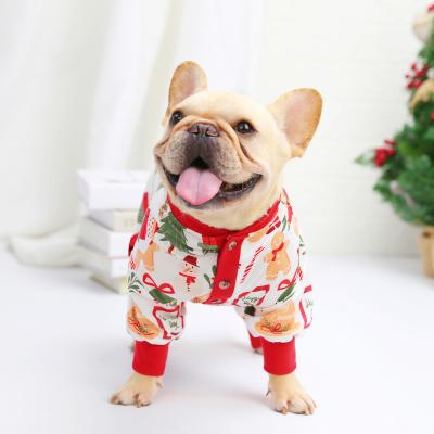 China Sustainable Christmas Dog Clothes Pet Clothing Cotton Material French Bulldog Puppy Manufacturer 2021 for sale