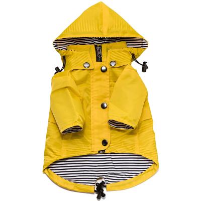 China Durable Unique Design High Quality Water Resistant Polyester Windproof Dog Clothes Pet Accessories Hoodie Raincoat for sale