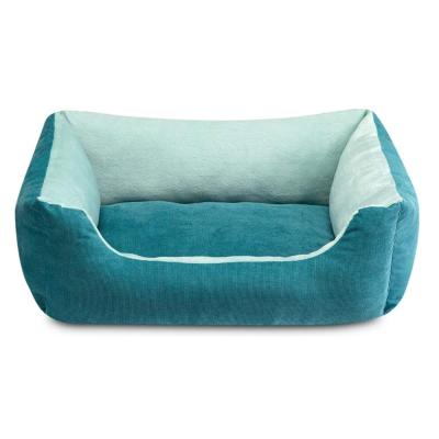 China Washable Travel Plush Rectangle Corduroy Dog Bed Mat For Small Medium And Large Dog for sale