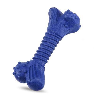 China Aggressive Hard Dog Chewers Natural Rubber Dog Chew Bone Strong Durable Toy For Large Dogs for sale