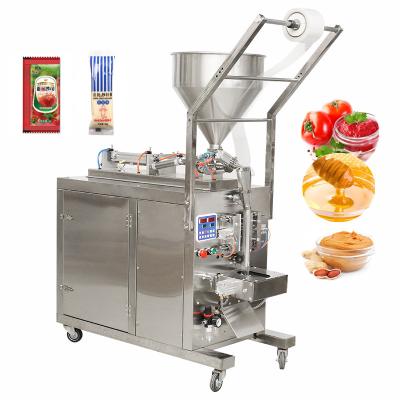 China Easy Tea Sauce Sesame Salad Dressing Automatic Low Cost Operation Dough Packing And Sealing Machine for sale