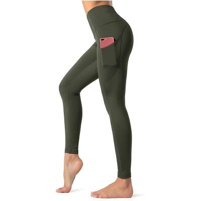 China Women Breathable Hot Selling High Waist Tummy Control Butt Workout Crack! crack! running 4 way stretch solid color yoga pants for sale