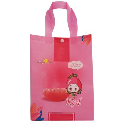 China Customized Logo Eco-friendly Environmentally Printing Friendlyreusable Supermarket Grocery Button Nonwoven Bag for sale