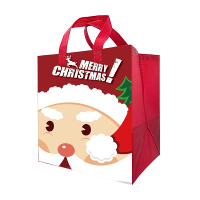 China Hot Selling Nonwoven Fabric Eco - Friendly With Laminated Coating And Custom Printed Christmas Gift Packaging Bags for sale