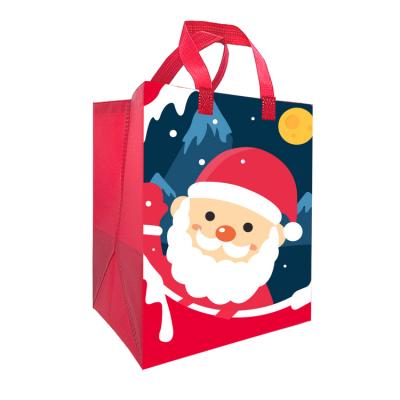 China Eco-Friendly Christmas Nonwoven Laminated Nonwoven Fabric Eco-friendly Customized Shopping Gift Bag for sale