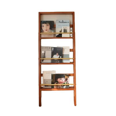 China Minimalist For Home Office Solid Wood Three Tier Bookshelf Kids School Furniture Bookcase Display for sale