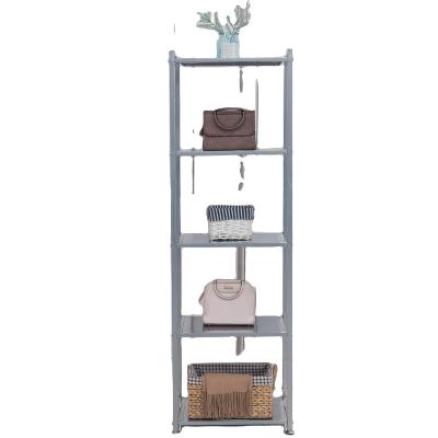 China Minimalist Unique Design Display Rack For Clothes And Bags Floor Commodities Display Rack Silver Silver for sale