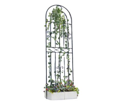 China New 2022 Metal Plant Stand Garden Decoration Rustic Metal Craft Growing Rattan Flower Stand for sale