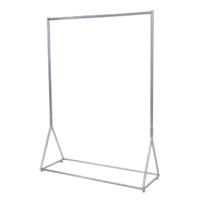 China Modern high quality silver right angle clothes display rack silver right angle clothes display stand for sale