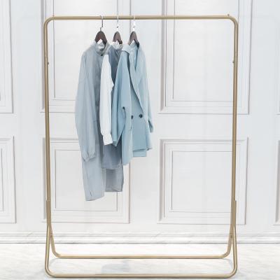 China 2022 New Modern Rounded Corner Coat Rack Metal Shoe Rack Metal Shoe Rack Coat Rack Fashion Show Clothes Rack for sale