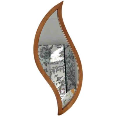 China Various Factory Made Rustic Leaf Mirror High Quality Solid Wood Mirror for sale