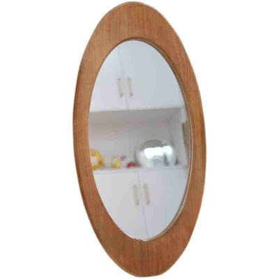 China 2022 new technology mirror decorative round solid wood frame rustic high quality antique living room various workmanship for sale