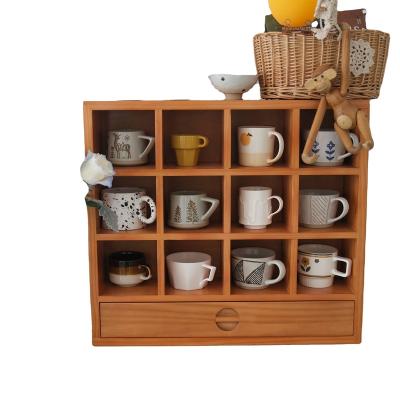 China Multi-treasure Rack Cup Holder Wooden Cup Rack Minimalist Storage Rack Box for sale