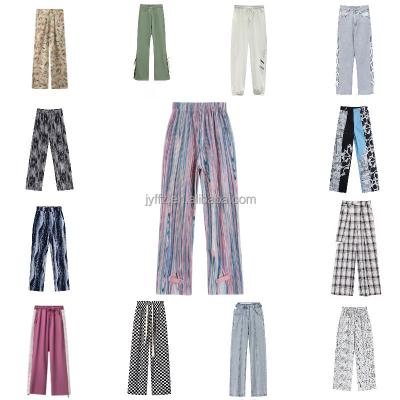 China Anti-wrinkle women's casual pants 2022 new fashion print casual pants American retro high waist casual pants manufacturers wholesale for sale