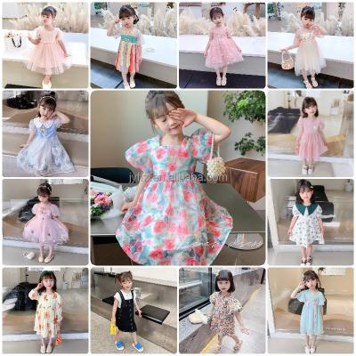 China 2022 summer new temperament children's dress Anti-wrinkle fashion design sense of creating wholesale girls' dress manufacturers for sale