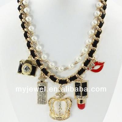 China Charm Necklace Rhinestone Infinity Necklace for sale