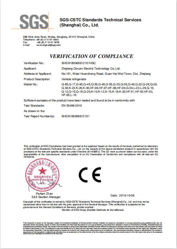 CE - Zhejiang Qixuan Electric Technology Co., Ltd.