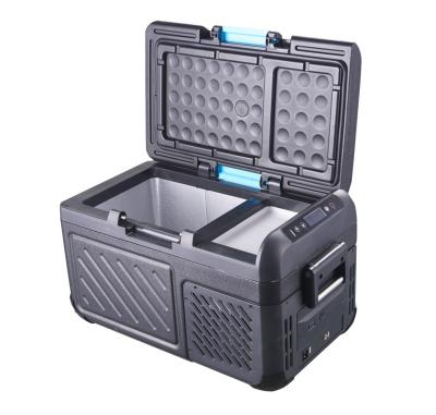 China Box factory direct sale 110l outdoor camping cooler solar fridge and 220v 12v mini car fridge and compressor car portable fridge freezer for sale