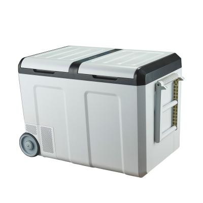 China Car Fridge Mini Car G-55 Portable Car Fridge/Car Truck/Bus/Boat/Home Dual Zone Dual Control with Big Freezer for sale