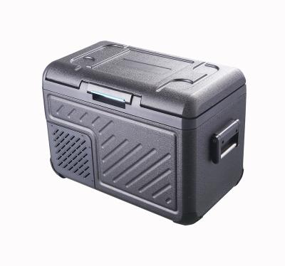 China low noise & 60L Quick Cooling 12 24 Volt Portable Car Fridge Freezer AC Mini Cooler DC Boxcar Fridge for sale