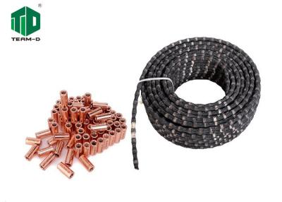 China Sharp Diamond Wire Saw Rope For Concrete Cutting Machine Spring And Rubber Fastening Method for sale