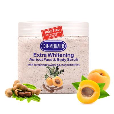 China Exfoliator Apricot Face And Body Scrub To Exfoliate Whitening Salt Body Scrub For Women for sale