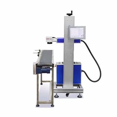 China Laser Marking 20/30/50 W Fiber Laser Marking Machine Laser Printer For Plastic Online Flying Laser Printer for sale