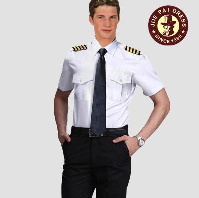 China School air uniforms pilot uniforms sailors work to wear male short sleeve railway shirts air crew uniforms for sale