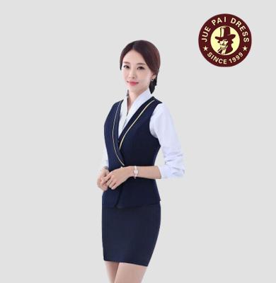 China Custom Design Airline Stewardess School Uniform Elegant Airline Pilot Uniform for sale