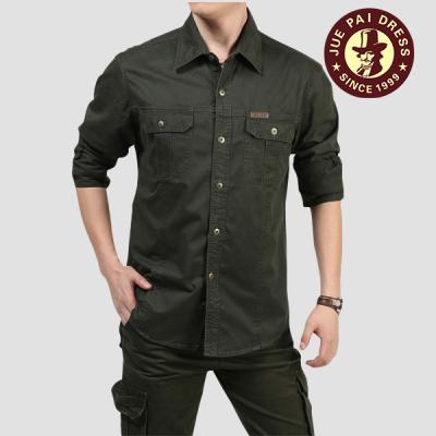 China Security Dustproof Uniform Shirt 100% Cotton Long Sleeve Shirt For Men for sale