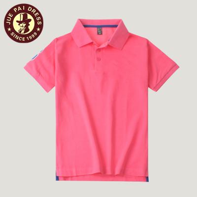 China Anti-pilling Kids Superior Design, Pink School Uniform Kindergarten Polo Shirt for sale