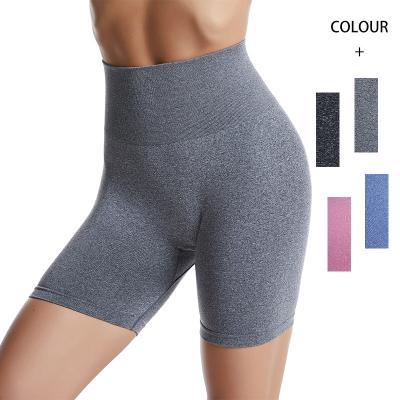 China Factory Wholesale Price Breathable Material Sports Shorts Ladies Seamless Yoga Pants Lift Up Gaiters for sale