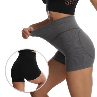 China Large Breathable High Waist Elastic Gym Wear Seamless Workout Sports Short Butt Yoga Lifting Shorts for sale