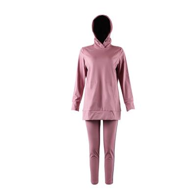 China Wholesale Bulk Breathable Spring Outdoor 2 Piece Long Sleeve Running Breathable Yoga Set With Hoodie for sale