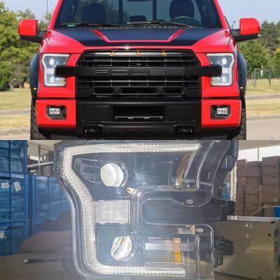 China ABS+led Car Styling Head Lamp For Ford Raptor F150 2015 2016 2017 2018 Headlights All LED Headlight DRL Lens Beam Bi-xenon Dual for sale