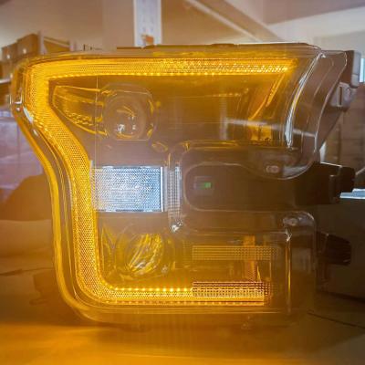 China ABS+led Headlights All LED Headlight DRL Dual Lens Beam Bi-xenon Car Styling Head Lamp For Ford Raptor F150 2015 2016 2017 2018 for sale