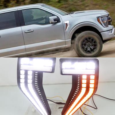 China ABS+LED Auto Turn Signal Light For Ford F-150 F150 2021 Wing Rearview Mirror Indicator Dynamic Daytime Running Light Lamp Side Light for sale