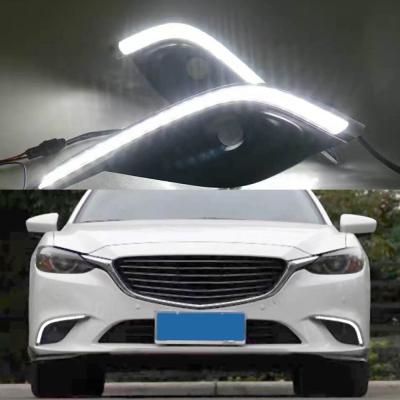 China ABS+LED For Mazda 6 Mazda6 Atenza 2016 2017 2018 LED DRL Daytime Running Light Fog Lamp Daytime Driving Lights for sale