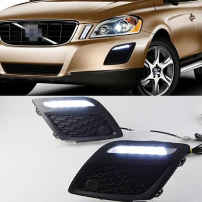 China ABS+LED For Volvo XC60 2011 2012 2013 Daytime Running Lights Car LED DRL Daytime Running Lights Fog Head Lamp Cover Car-styling for sale