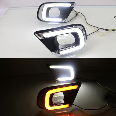 China ABS+led LED 12V DRL Car Fog Lamp Hole Turn Signal Styling Daytime Running Light Relay For Dodge 2015 2016 FIAT Freemont 2014 Journey for sale