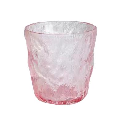 China Europe Ins Style Hot Sell Glass Cup Transparent Waterfall Pattern Whiskey Glacier Glass Cup for sale