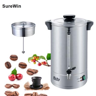 China Hotel 16L Stainless Steel Electric Coffee Machine Coffee Percolator Coffee Catering Urn For Commercial Use for sale