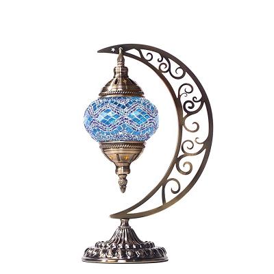 China Craftsmanship in Turkiye Moroccan handmade Turkish lamps with shade mosaic stained glass tiffany table lamp for sale