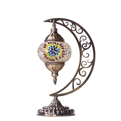 China Handicrafts In The Moon Unique Design Turkish Hot Sale Product Turkiye Mosaic Lamp for sale