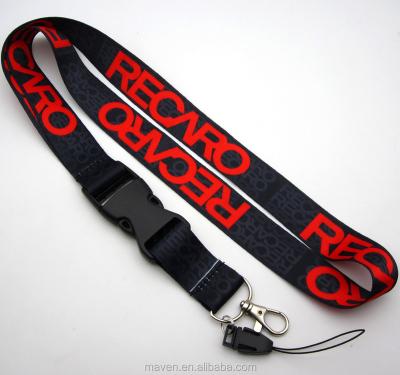 China Polyester JDM Style Racing Recaro ID Key Moving Card Hanging Neck Strap Lanyard for sale