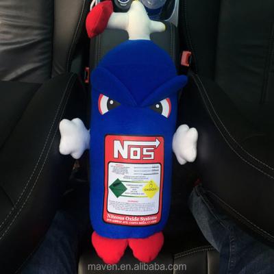 China The numbers. Cartoon JDM Plush Toy Nitrous Oxide Bottle Tank Rest Car Seat Waist Cushion Backrest Without Cotton Filling for sale