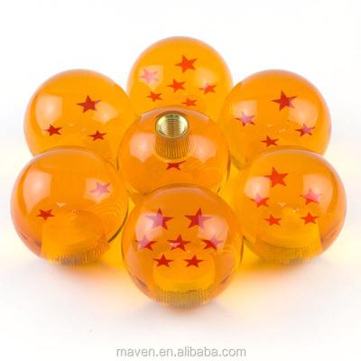 China Dragonball Z Dragon Ball Car Shifter Lever Acrylic PPMA STARS 1-7 Head Gear Shift Knob for sale