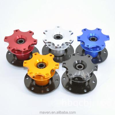 China Aluminum 6 Hole Steering Wheel Quick Release Hub Adapter Removable JDM Snap Off Boss Kit for sale