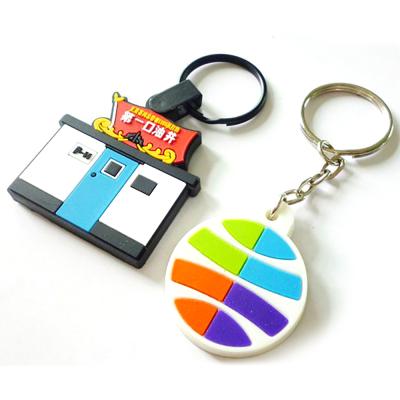 China Promotion Gift Wholesale 2D /3D Custom Shaped PVC Key Chain Soft Rubber With Your Logo Personalized Diy Pvc Keychain for sale