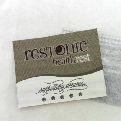 China OEM Woven Mattress Label And Luxury Soft Label Woven Mattress Labels Mattress Private Label for sale